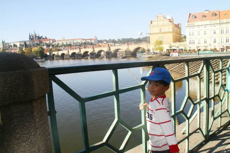 Exploring Prague With Kids, Charles Bridge view