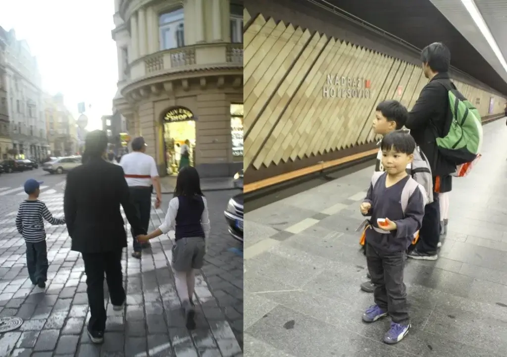 Exploring Prague With Kids, walking around the city