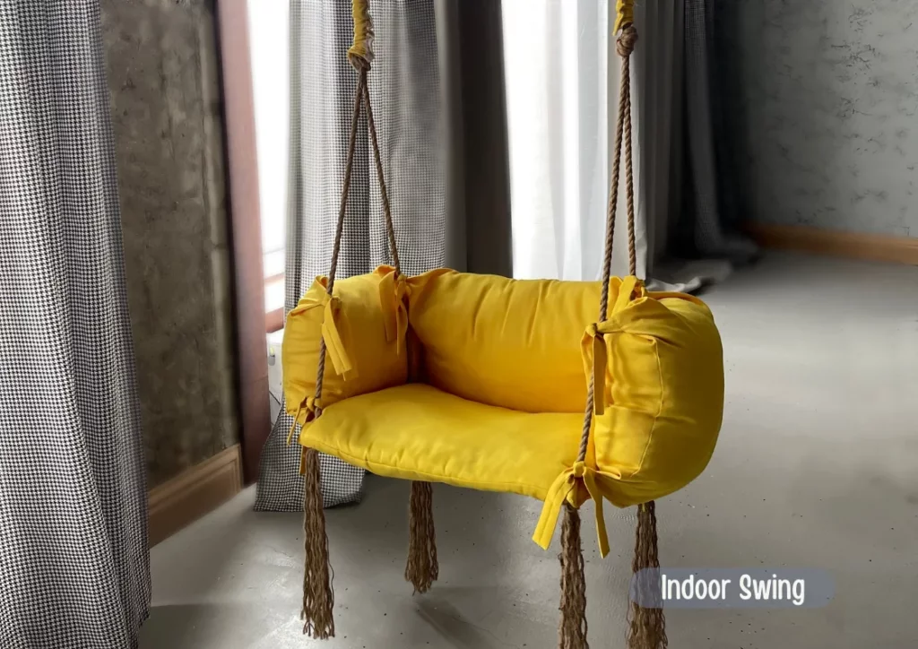 Book Nook Ideas For Your Kids, hanging chair, indoor swing chair