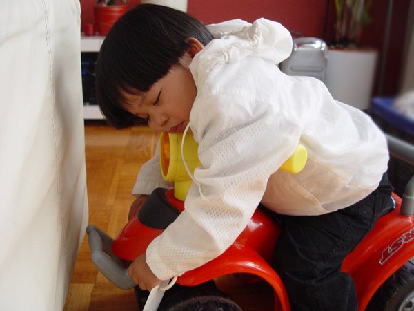 Sleepyhead : My Child That Sleeps Anywhere, child falls asleep on toy car