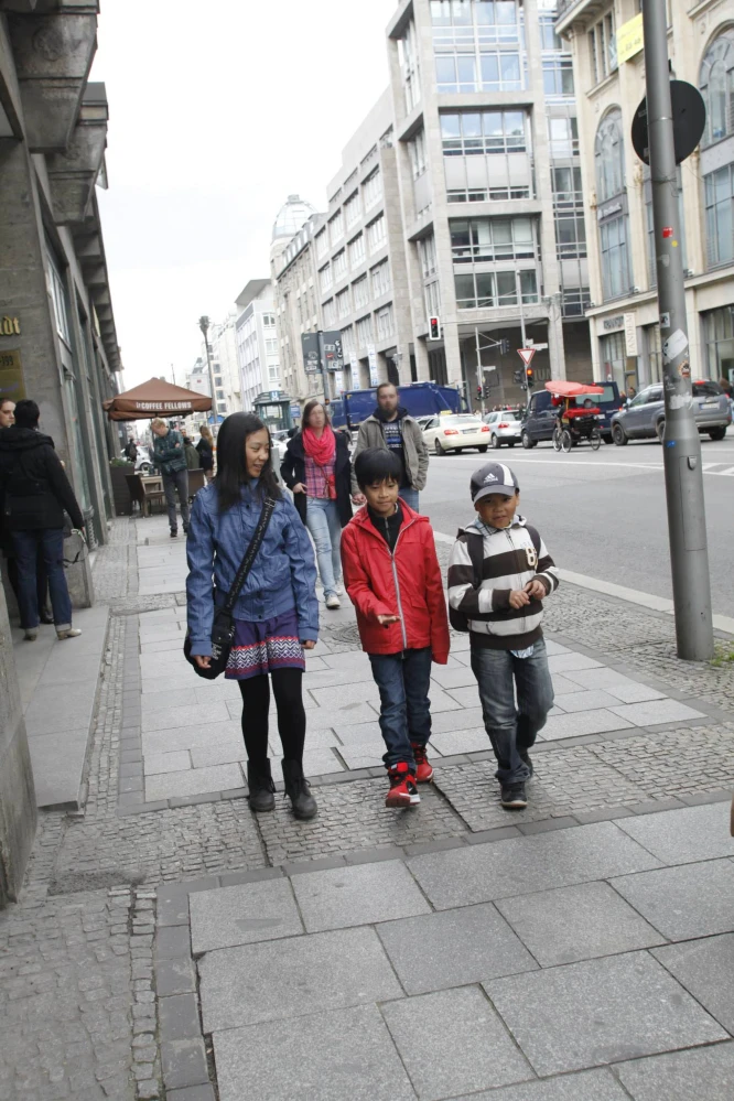 Exploring Berlin With Kids, kids walking berlin streets